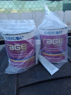 Evercoat body filler Rage gold,with curing agent, brand new