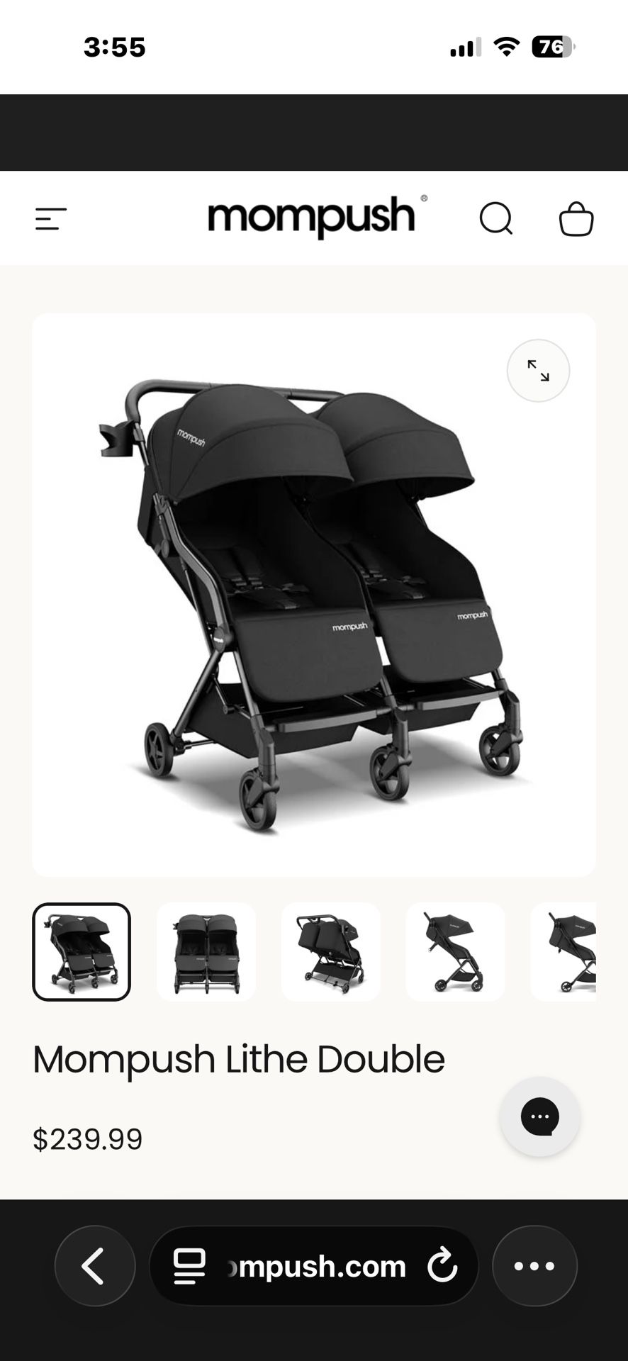 Mom push Double stroller