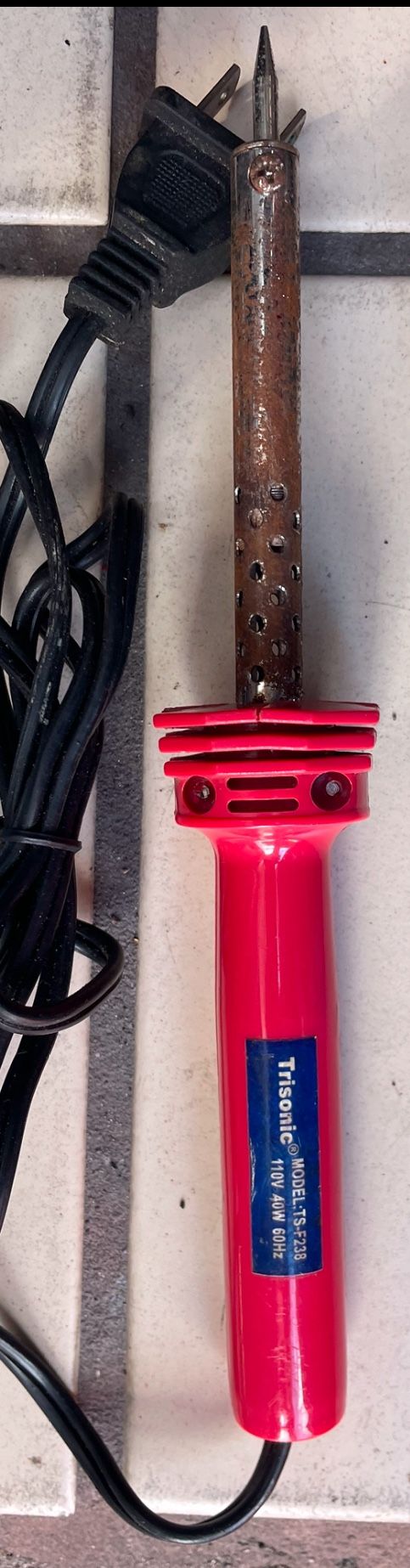 “Trisonic” Soldering Iron, 40-Watt, 110-Volt Electric Welding Solder Tool.