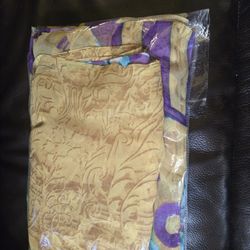 Brand New Mustard Yellow Chiffon Saree With Matching Blouse Piece
