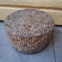 Coconut Shell Round Coffee Table