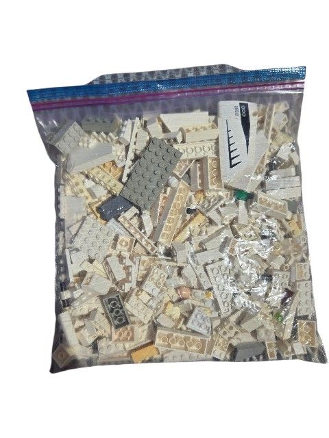 Lego Assorted White and Gray Building Blocks 1.3 lbs
