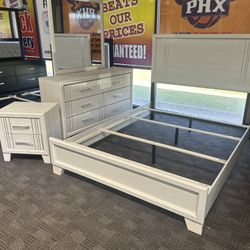 White Queen Bedroom Set With Dresser 