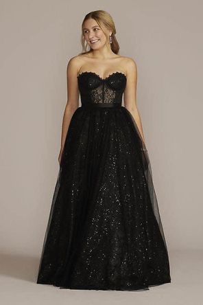 David’s Bridal Black Prom Dress