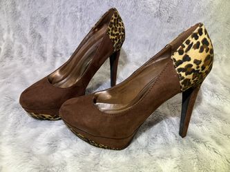High Heel Platform Pump “Brown W/ Cheetah Suede” 8