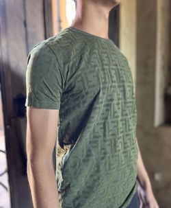 Green Fendi Oblique Fit T-Shirt