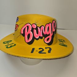 Hand Painted BINGO fedora