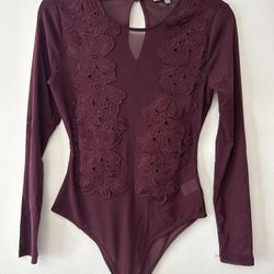 Burgendy Charlotte Russe Bodysuit 