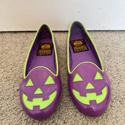 Strange Cvlt YRU Lydia Jack o Lantern Pumpkin Halloween Flats Shoes Size 5M