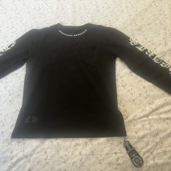 Chrome Hearts Neck Logo Crewneck Sweatshirt 'Black'
