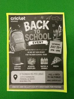 Cricket Back to School