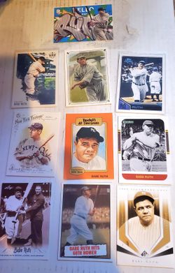 Lot Of 20 Random BABE RUTH NY YANKEES BASEBALL CARDS ALL FOR $20