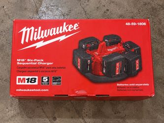 Milwaukee M18 Six-Pack Sequential Battery Charger 48-59-1806 – New