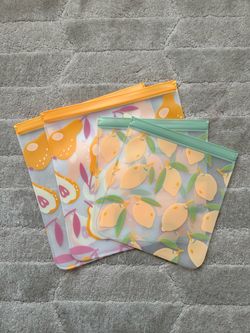 Four Brand New Reusable Ziplock Bags