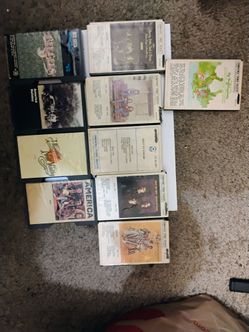 Rare Vintage Cassette Lot (10) - Ampex Plastic Clamshell & Rare Slide Cases - Late 60s/70s Rock - Untested - Pink Bee Gees Shell