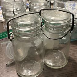 Glass Storage Jars w/ Clamp Lids (Set) – Kitchen / Pantry