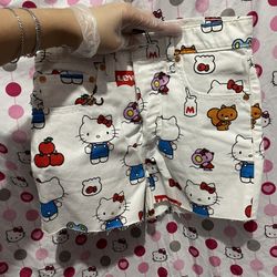 Sanrio Hello Kitty Levi’s Denim Ribcage Shorts