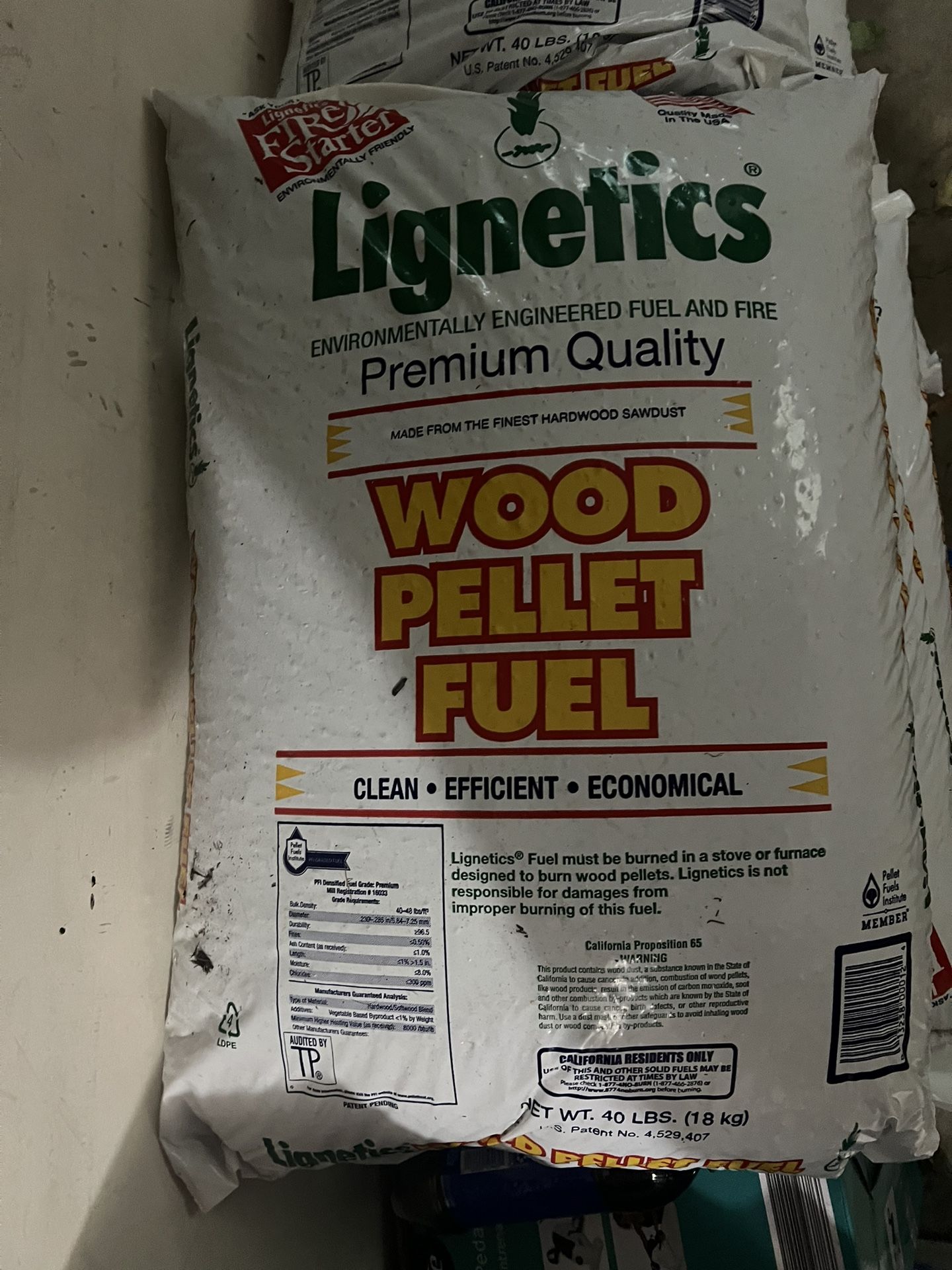 Wood Pellet Fuel Bags