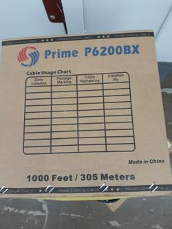 Coaxial cable box for $85 each box. To boxes available