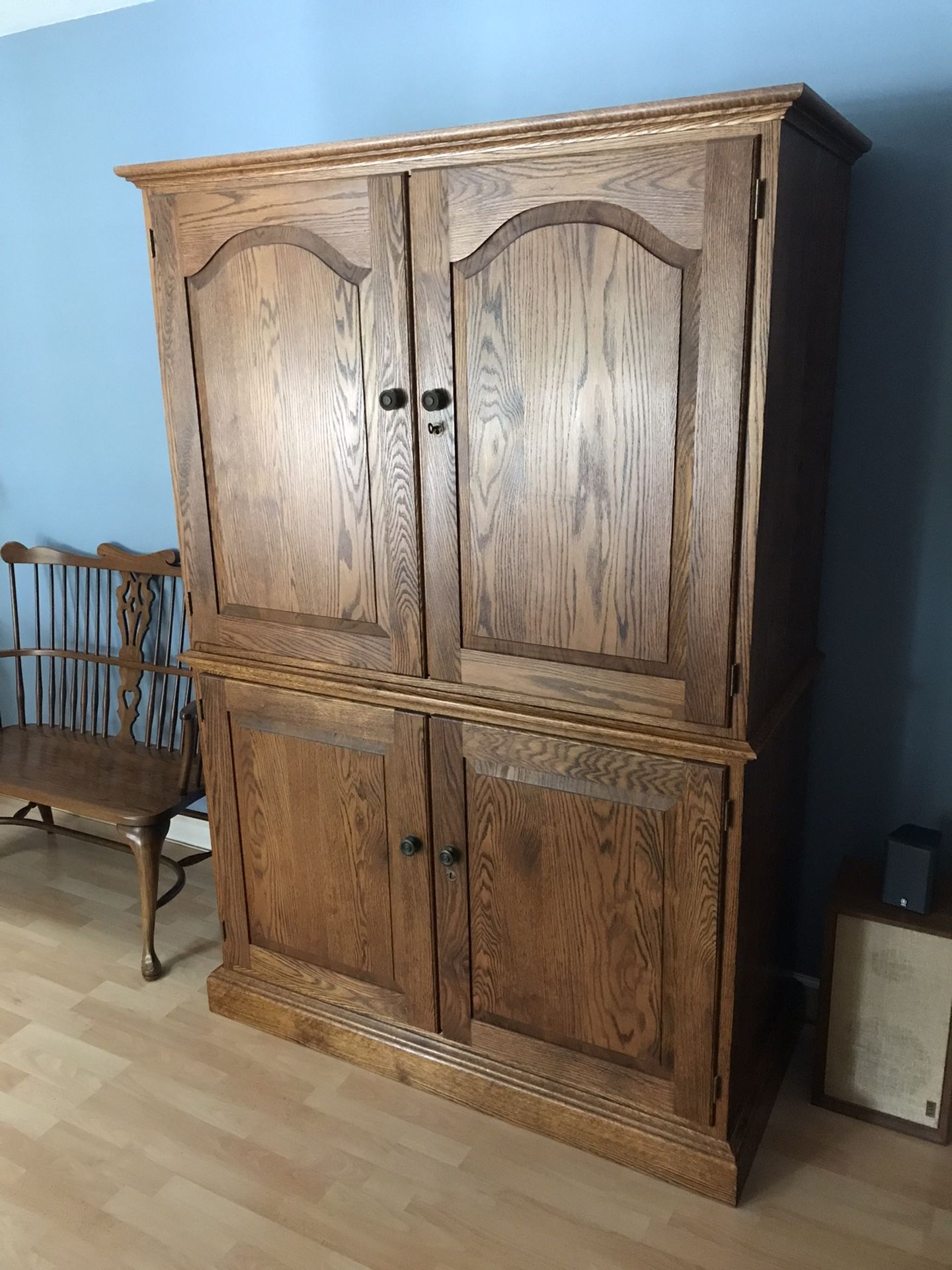 Solid Oak Entertainment Center/Armoir