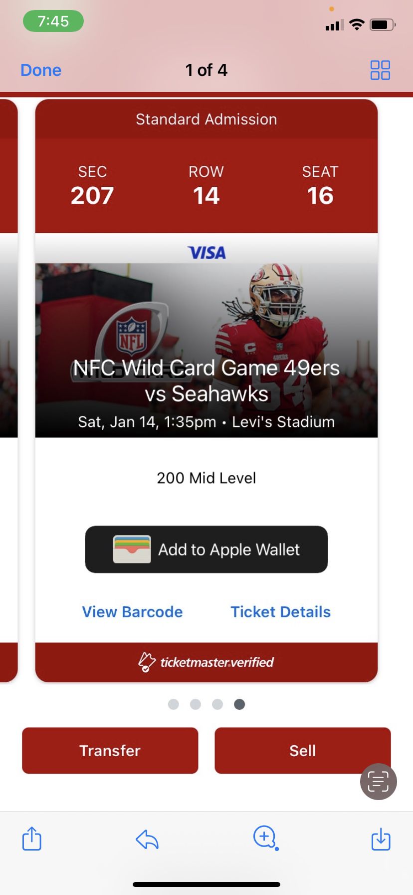NFC Wildcard Game  49ers Vs Seahawks