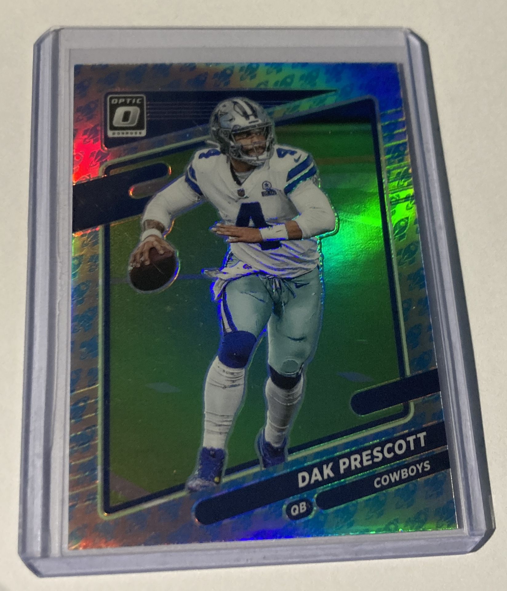 Dak Prescott Rocket Emoji SSP 2021 Optic Football #22 Dallas Cowboys