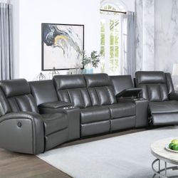 New 4 Recliner Home Theater Sectional Couch / Free Delivery 