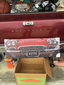 Corvette 57 picture on canvas