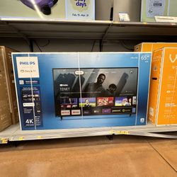 65” Philips Smart 4K LED UHD Tv!!