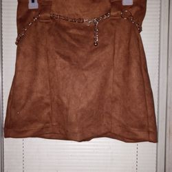Brown Skirt W/Belt