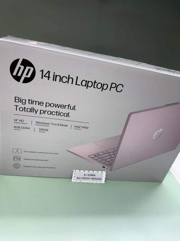 HP 14 Inch Laptop New - Only $1 Today Pay The Rest Later!