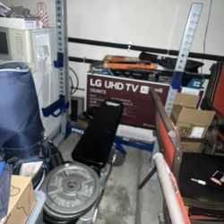 Weight Bench Professional With Weight And Rack Holder Plus Barbell