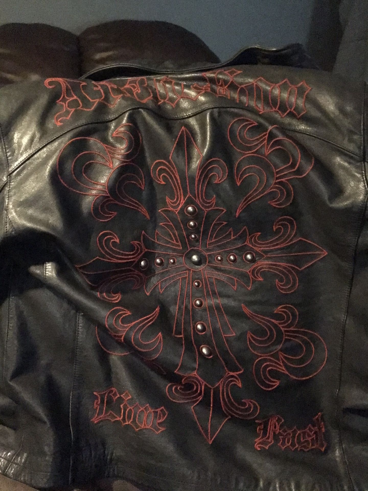 Xl Affliction Leather Jacket 