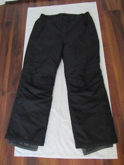 Men's Size 38 Black Snow Pants, Land's End