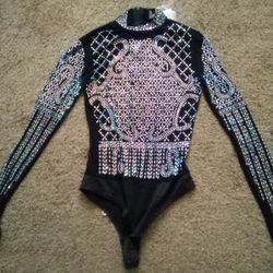 Finals Midnight Rhinestone Bodysuit