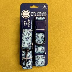 Life Is Good Dog Collar Leash Set Large (15"-25")