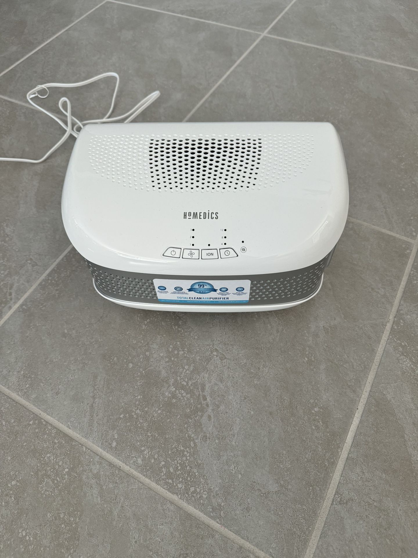 Air Purifier - HoMedics TotalClean Desktop Air Purifier - HEPA, 360° Filter