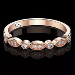 New 18k Rose Gold Wedding Ring 