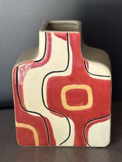 Vietnamese glazed art pottery vase MCM style