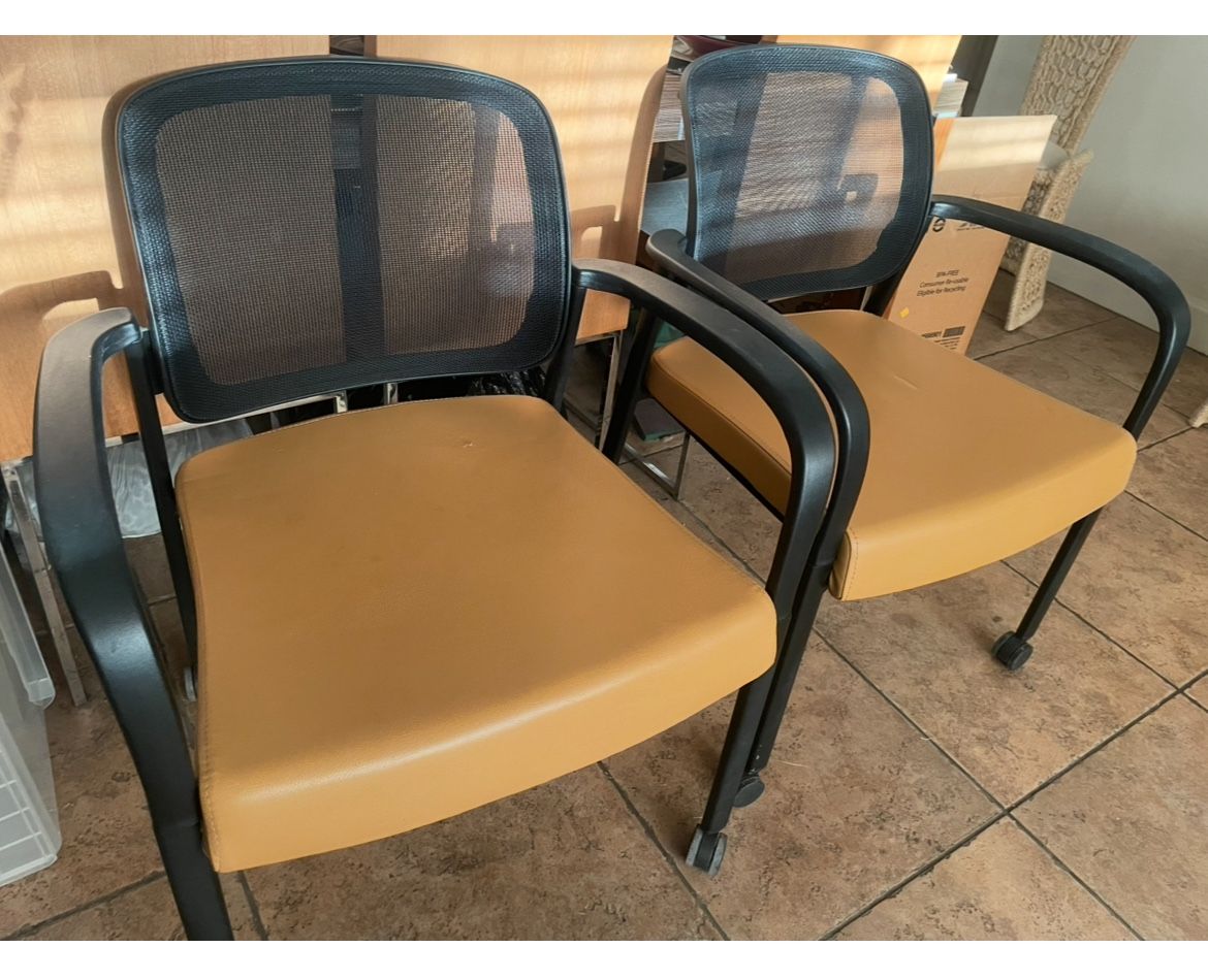 2 OFFICE CHAIRS (WHEELS)
