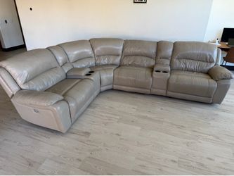 Reclining beige couch - 5 seater