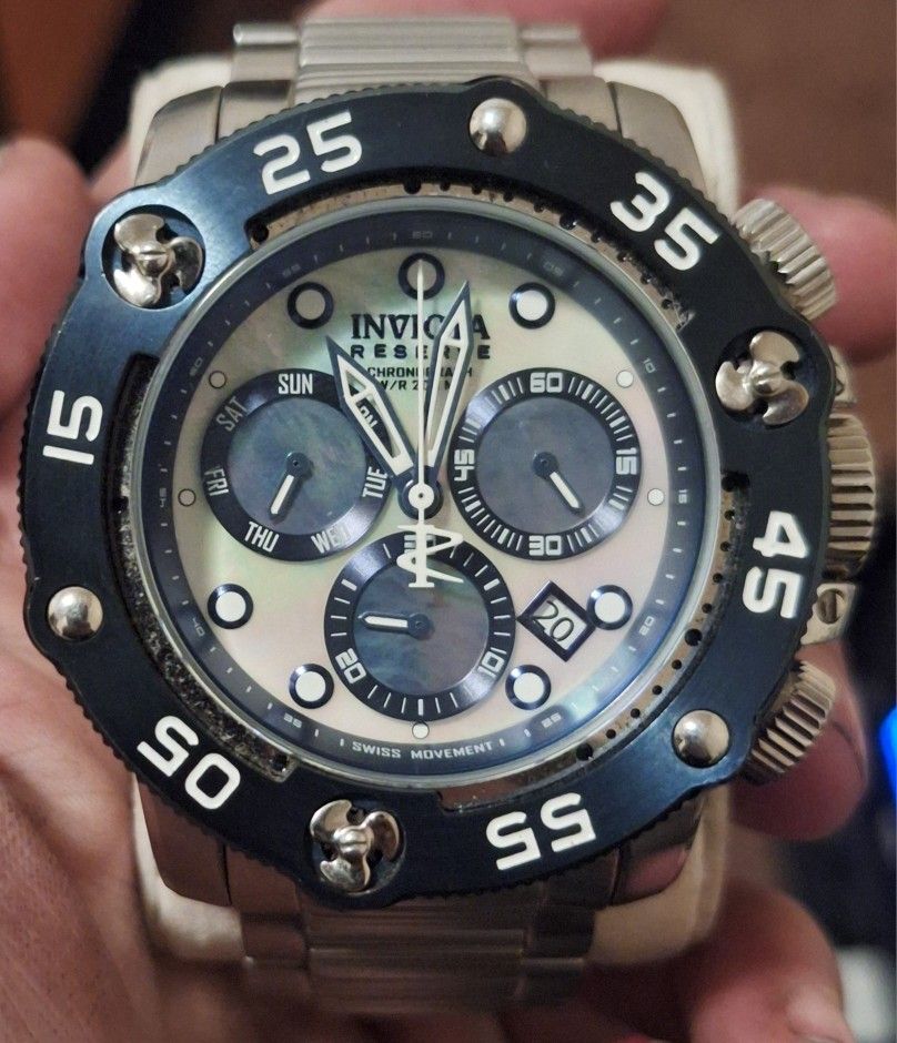 Invicta Reserve Men's 52mm Sea Hunter Propeller Swiss Quartz Chronograph Bracelet Watch
