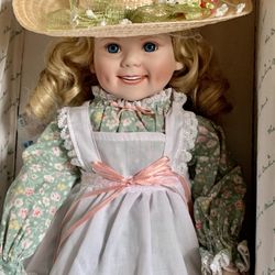 Elka Hutchens “Shirley Temple” Adorable Porcelain Doll  Condition New 