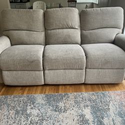 La-Z-Boy Beige Reclining Sofa