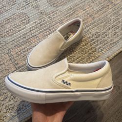 Suede Cream Vans Size 6.0 (MENS)