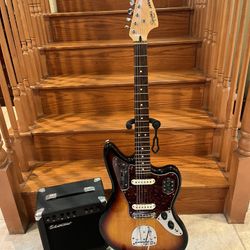 Squier Classic Vibe Jaguar W/ Silvertone Vintage Guitar Amp 