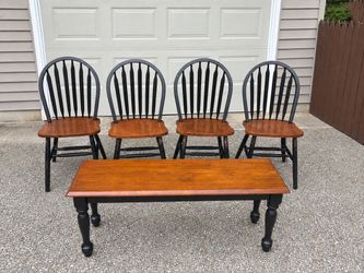 Chairs and bench