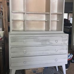 Vintage Hutch Solid Wood 