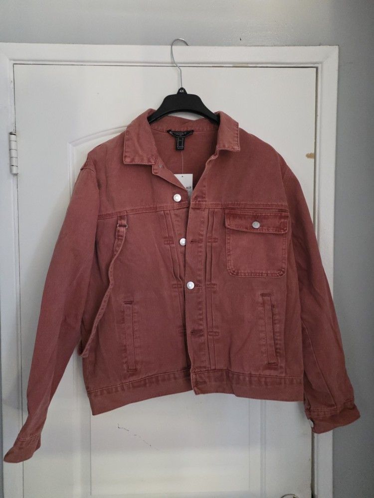 Men's Jacket Trucker XL Utility Strap Forever 21 