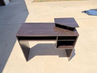 Computer Desk with Raised Shelf